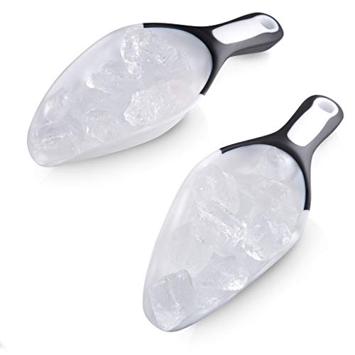 Rockland Guard 1-Cup Multipurpose Scoops (2-Pack) – Flexible Funnel Tip for Spill-Free Pours – Heavy-Duty Ice Scoop for Freezer & Kitchen – Dog Food Scoop & Flour Scoop for Canisters - size: 2 Pack