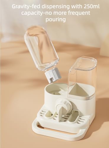 2-in-1 Bird Feeder Water Cup, Dual Perch for Cage | extured Non-Slip Stand, Includes Isolation Plate for Dry-Wet Separation, for Parakeets Cockatiels Finches
