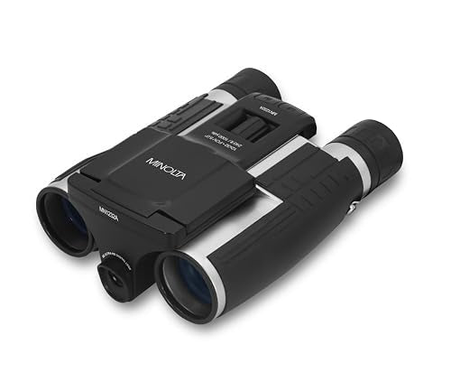 Minolta 12x32 Digital Binoculars - 4K UHD Video Camera, 48MP Photo, 8X Digital Zoom, IPS Anti-Glare Screen, Fog-Resistant Optics, Compact, Ideal for Birdwatching & Travel Hunting