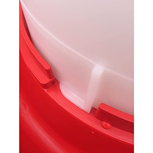 Farm Innovators Thermostatically Controlled Heated 3 Gallon Plastic Outdoor Year Round Hanging Water Fountain for Poultry Watering, Red | Thermostatically controlled, foldable legs adjust to three different heights, keeps water from freezing down to 0° F