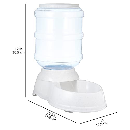 Amazon Basics Gravity Pet Food Feeder for Dogs and Cats, Easy to Clean, Easy to Fill, Removable Lid, 152fl.oz Capacity, Small - size: Small, style: Feeder