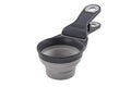 Dexas Popware for Pets Collapsible Klip Scoop, 3-in-1 Pet Food Scoop, Measuring Cup and Bag Clip, 1/2 Cup Capacity, Light Gray - color: Light Gray, size: 1/2 Cup Capacity
