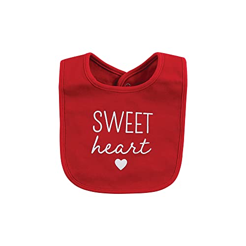 Hudson Baby Unisex Baby Cotton Bib and Headband Set - color: Valentine Sweetheart, size: One Size (Pack of 2)