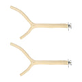 MECCANIXITY Natural Wooden Bird Branch, Length 7.9'' Dia 16mm, Wooden, Natural Bird Perches Peeled Intended for Cockatiels/Budgies/Parakeets, Pack of 2