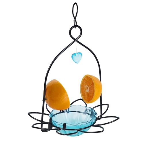 FORUP Oriole Bird Feeder, Orange Fruit Oriole Feeder (Blue) - color: Blue