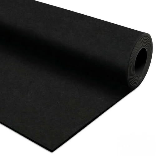Flooring Inc's 1/4" Thick Tough Rubber Flooring Roll | Flexible Recycled Rubber Floor Mats for Home Gym | Heavy Duty Rubber Mat for Home Gyms, Sheds, Horse Stall Mat or Trailer - color: Black, size: 120"L x 48"W x 0.3"Th