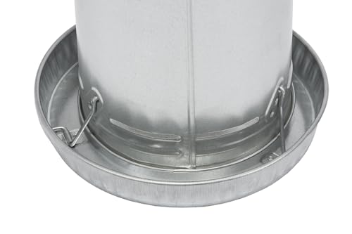 Hanging Poultry & Gamebird Feeder with Feed Pan, 30 Lb Galvanized Steel - size: 30 pounds
