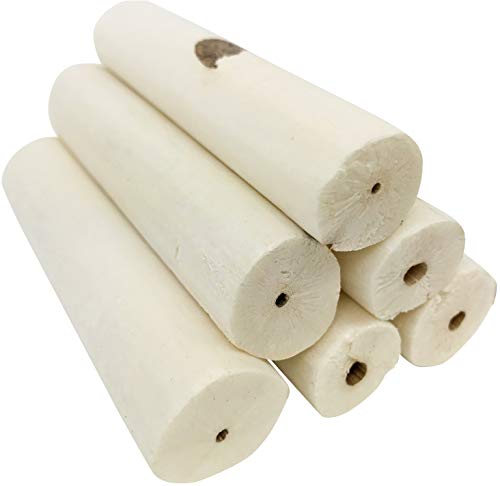 Bonka 1288 Pk6 Natural Sola Sticks 3" Bird Chew Toy for Small Birds | Soft sola root texture encourages natural chewing, shredding, and foraging activities - color: Pk6 Natural Sola Stick