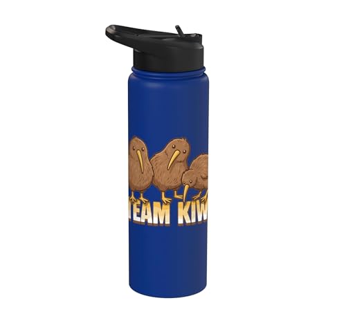 Team Kiwi Bird Kiwi Animal Cute Kiwi New Zealand Bird Stainless Steel Insulated Water Bottle - color: Royal Blue