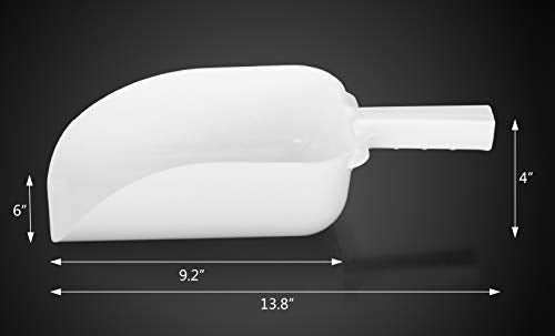 New Star Foodservice Commercial Grade Polycarbonate Plastic Utility Ice Scoop, White, 64 oz - color: White, size: 64 oz.