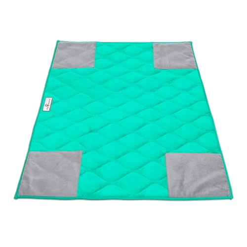 Paw Inspired PopCorner Washable Fleece Cage Liners, C&C 2x3, Green | Reinforced Corners, Super Absorbent Mat, Bedding, Waterproof Bottom, Guinea Pigs, Ferrets, Rabbits, Hamsters, Small Animals - color: Green, size: C&C 2X3