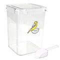 Bird Seed Storage Container-Airtight Bird Food Container-8.4lb/5 l Pet Food Storage Containers with Birds Seed Scoop-Wild Birds Dispenser-forPet Parakeets Finches Food Mealworms/Clear - size: 5L