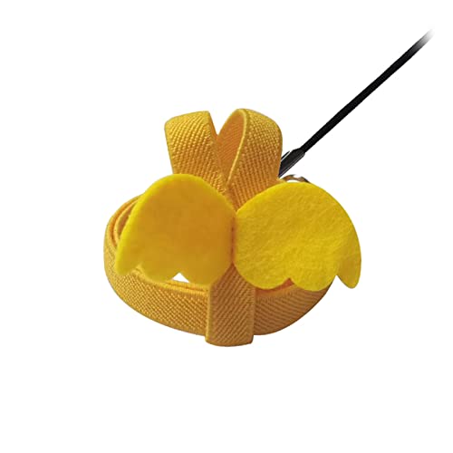 Bird Harness Leash Flight Training Vest Costume Clothes Lovebirds Cockatiel Conures Flying Clothing - color: Yellow, size: Small