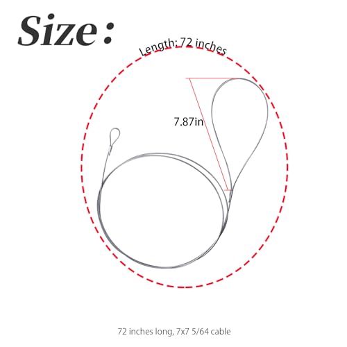 12Pcs Trap Wire (72in 7x7 5/64 Cable) Fits for Traps Extension