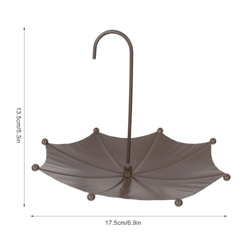 Metal Bird Feeder Rain Guard,Hanging Bird Feeder and Bath Umbrella Shade Hummingbird Oriolefeeder Tray Bath Pond Or Drinker for Outdoor Garden Decor