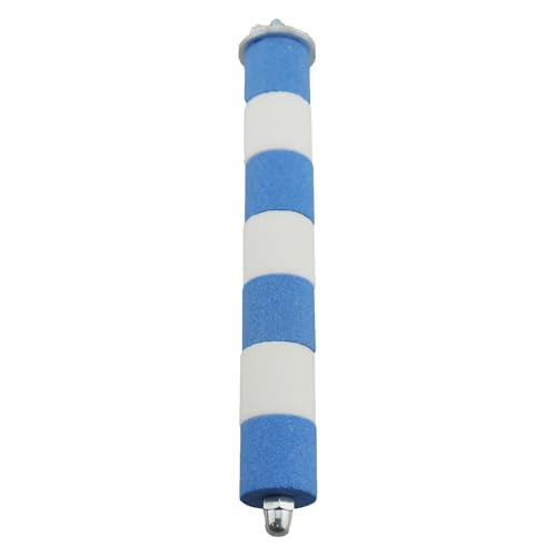 TAODAN 20x2.5cm Parrot Nail Grooming Stick Blue and White Bird Claw Grinding Sandstone Perch Suitable for Most Bird Coop