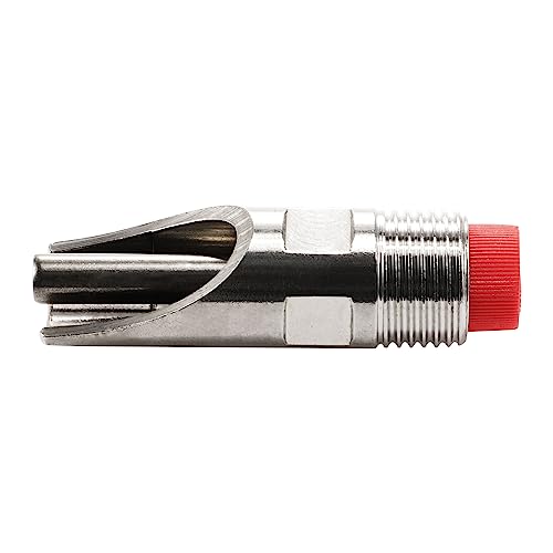 Jardin 2Pcs Stainless Steel Pig Water Nipple with 4/5" Thread, Automatic Pig Nipple Drinker Feeder Waterer Red Cap Feeding Watering Set Pig Home Farm Drinking Supplies