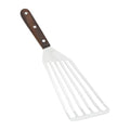 Fish Spatula Wide Slot, Premium Stainless Steel with Wood Handle for Flipping Fish, Eggs, Pancakes & Burgers (Small) - size: Small