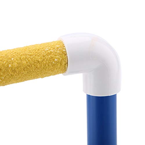 Training Stand Pet Bird Table Perch Stands PVC Bird Standing Bird Shower Bath Stand Rack Standing Gym Training Grinding Toy Playstand Holder(Scrub) - color: Scrub