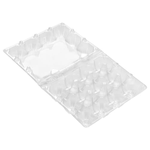 40 Pack Plastic Egg Cartons Bulk, 12 Count Chicken Duck Eggs, 1 Dozen Jumbo Clear Refrigerator Egg Trays
