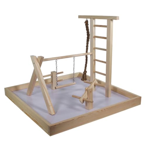 Penn-Plax Bird Life Wooden Playpen – Perfect for Conures, Ring Necks, Quakers, Amazons, and African Greys – Extra-Extra Large Size (Natural Brown) - color: Natural, size: Extra-Extra Large