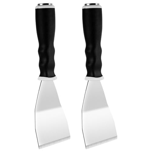 Mister Rui 2 Pack 3" Bent Heavy Duty Scraper, Hammer End with Pole Socket | Heavy-duty bent scraper set, 2pc. 3" blade for paint removal and surface repair. Hammer end, pole socket for extension pole - color: Gray-2 Pack