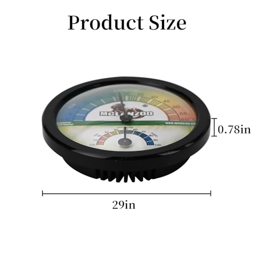 Reptile Terrarium Thermometer Hygrometer Dual Gauges 2-in-1 for Reptile Tank Snake Tank Bearded Dragon Tank Accessories No Battery Required