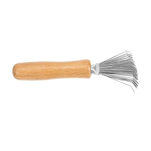 Kenzan Cleaning Rake for Ikebana Floral Arrangements Stainless Steel Tool for Easy Cleanup of Leaves and Debris Compact Design Comfortable Handle
