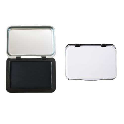 2 PCS Egg Date Marking Stamp Ink Pad, 2.95 x 2.16 inches, for Fresh Eggs (Black) - color: 2 Black
