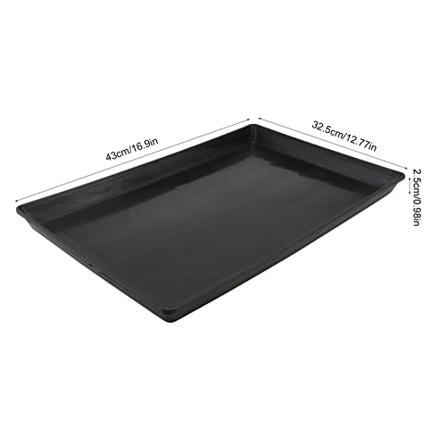 TEHAUX Dog Crate Tray, Dog Kennel Replacement Pan Rabbit Tray Plastic Potty Black Bird Cage s Replacement for Cat Cage Pet Supplies (43 * 32.5 * 2.5cm/16.98 * 12.77 * 0.98inch)