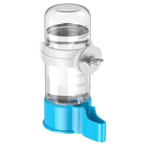 Pawfly Bird Water Dispenser, Automatic Water Feeder, Plastic Bird Cage Dispenser, Blue Parrot Waterer for Parakeet Cockatiel Budgie Lovebirds (Not Fit for Food Feeding) - color: Blue, size: 1 PC