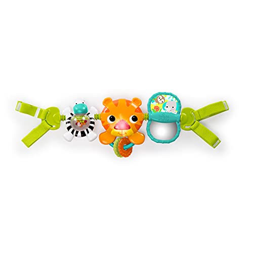 Bright Starts Take Along Musical Carrier Baby Activity Toy Bar, Hanging Car Seat Toy, 4 Fun Melodies, Fine Motor Skill Development Ages Newborn +, Multi-Color - color: Take Along