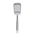 Restaurantware 12.5 in Stainless Steel Slotted Turner - German Standard Heat Resisant Metal Spatula with Ergonomic Handle, Dishwasher Safe - Kitchen Turner for Grilling, BBQ, Frying - size: Steel Slotted Spatula