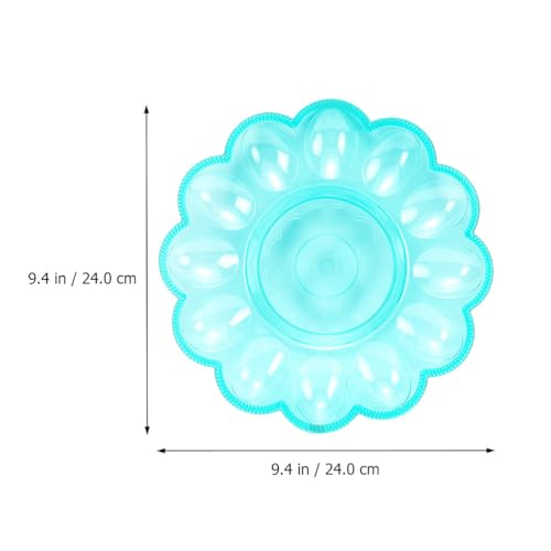 Abaodam 4Pcs Easter Plastic Egg Holder, Deviled Egg Containers Storage for Fridge, Easter, Thanksgiving Party Kitchen Supplies (Random Color)