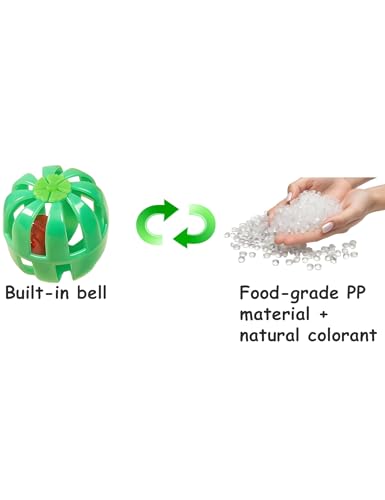 12 Pack Colorful Bell Balls Bird Toys for Parakeets | Parrots, Small and Medium Birds, 1.6 in - 2.8 in - size: 1.6'' - 2.8''