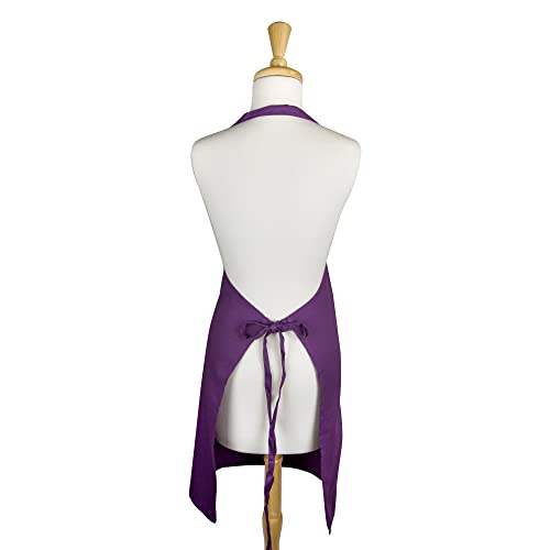DII Everyday Basic Kitchen Collection - color: Eggplant, size: Regular Size Chef Apron