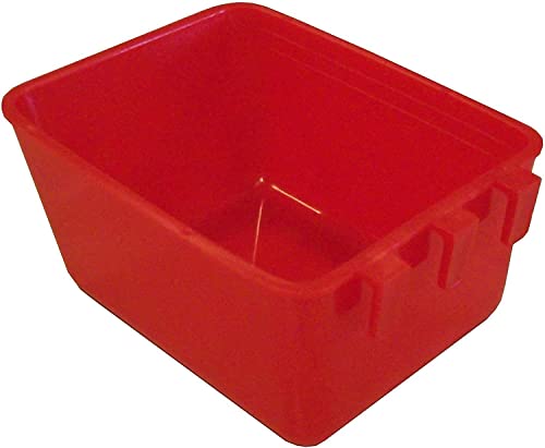 Cage Cups Birds Feeders Seed Bowl Chicken Feeding Watering Dish Rabbit Water Food Hanging Wire Cages Box 16oz Coop Cups for Pet Parrot Parakeet Gamefowl Poultry Pigeon - size: 5PCS Large Red