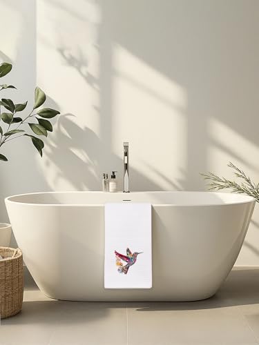 Colorful Floral Hummingbird Hand Towels for Bathroom, Flower Hummingbird Decorative Kitchen Dish Tea Towel, Spring Summer Decor, Humming Bird Watching Gifts, Housewarming Gift Idea - color: Hummingbird001