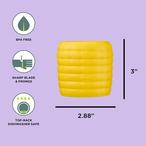 Chef’n Cob Plus Corn Stripper and Peeler for Corn on the Cob, Built-In Safety Pusher - style: Corn Stripper w/ Pusher