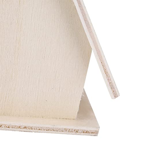 Mini Hanging Wooden Bird House, Platane Wood Bird Cage, Hanging Ropes Cage with Decorative Function, Ideal for Garden, Courtyard Decor & Outdoor Balcony