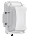 Bates Choice Weatherproof Electrical Outlet Cover, 1-Gang, White Plastic Outdoor Outlet Cover, Plug-In, 120 Volts AC, Compatible with All Devices - color: White, size: 1 Pack