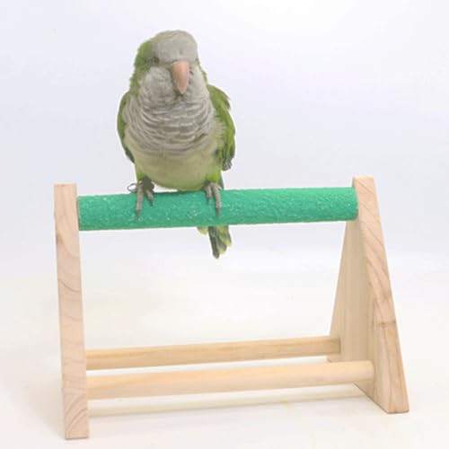 Parrot Play Wood Stand, Bird Grinding Perch Table Trimming Bird Training Stands Portable Table Playstand for Small Cockatiels, Conures, Parakeets, Finch