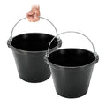2 Pack Rubber Horse Feed Buckets, 10 Qt Water Troughs with Handles | 11.4 x 8.6 in,Horse Water Bucket, Feed or Water Use, Thick Rubber, Carry Handles, Stackable Design, For Horses & Goats