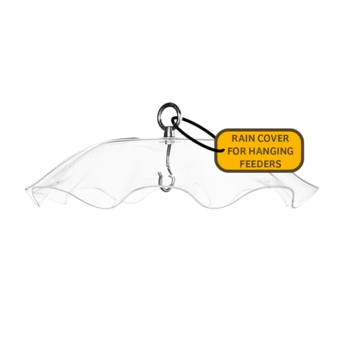 Birds Choice Weatherguard Bird Feeder Dome | 13in Rain Cover | Clear | Polycarbonate Cover for Small Hanging Feeders, Helps Keep Seed Dry, Not a Squirrel Baffle - color: Clear
