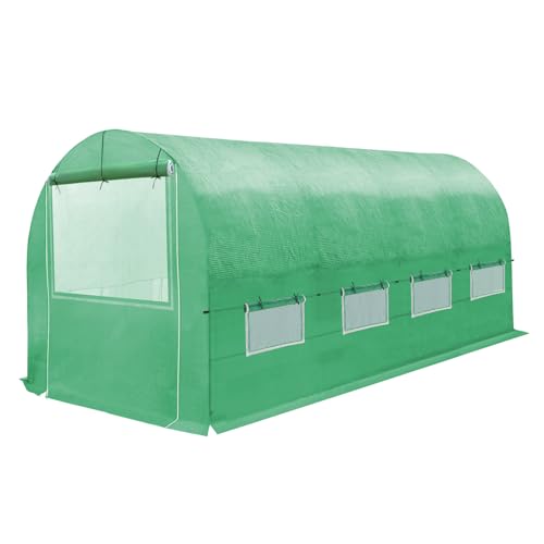 Replacement Greenhouse Cover for Walk in Greenhouse Frame Green House Top Cover (Frame NOT Included) (15 x 7 x 7ft) - size: 15 x 7 x 7ft
