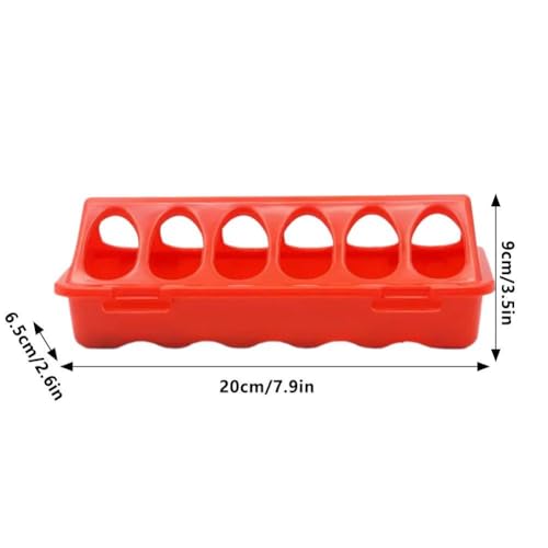 Automatic Chicken Feeder and Water Dispenser – 12-Hole No-Waste Feed Box for Chicks Quails Pigeons, Plastic Small Poultry Feeder with Locking Design, Bird Cage Accessories, 7.9×3.5×2.6 Inch