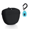 Left&Right Dog Clicker Training Kit,Silicone Dog Training Treat Pouch and Dog Clickers,Dog Treat Bag with Clicker Training for Dogs,Pet Treat Bag with Magnetic Buckle Closing and Waist Clip,Black - color: Black
