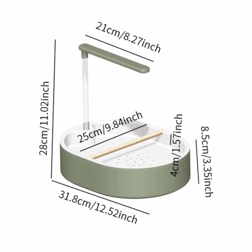 Gralara Automatic Bird Bathtub Bird Automatic Bath Shower Easy Setup Versatile with Parrot Perch Bath Tub for African Grey Parakeet