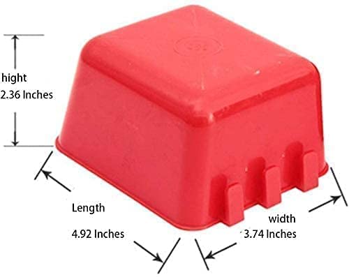 Cage Cups Birds Feeders Seed Bowl Chicken Feeding Watering Dish Rabbit Water Food Hanging Wire Cages Box 16oz Coop Cups for Pet Parrot Parakeet Gamefowl Poultry Pigeon - size: 5PCS Large Red