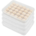 4 Pack Deviled Egg Containers with Lid, Plastic Egg Storage Container Stackable Deviled Egg Carrier for 120 Eggs, Egg Organizer for Protect and Keep Fresh 13.6x10.2x2.2 Inch